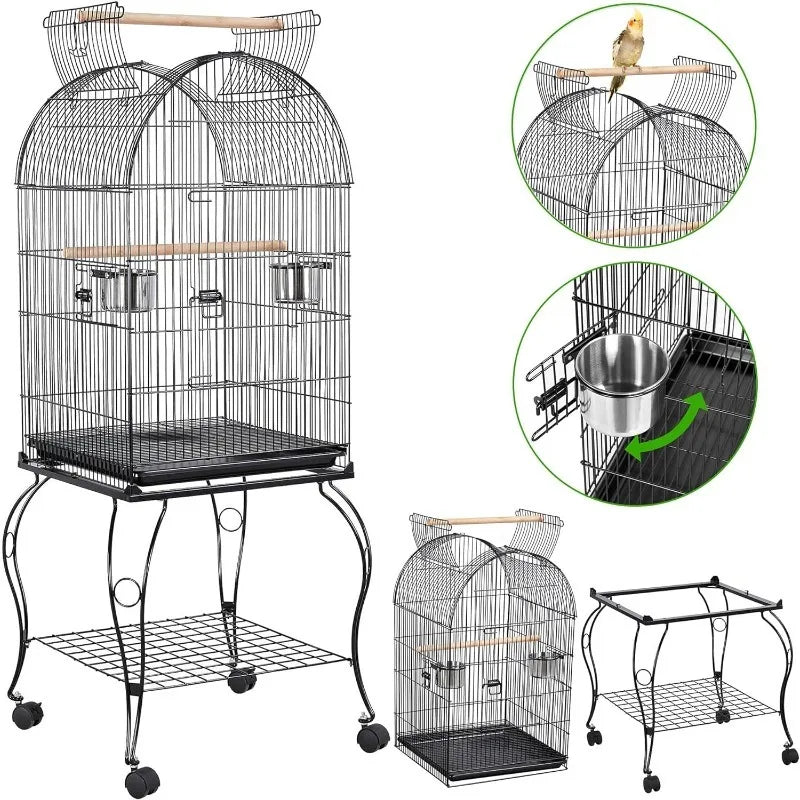 Rolling Standing Bird Cage