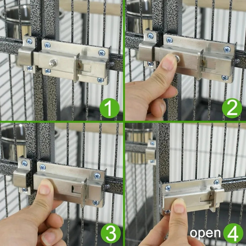 Large Bird Cage with Rolling Stand