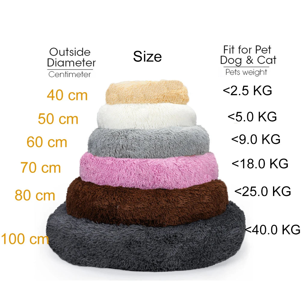 Warm Soft Long Donut Pet Bed