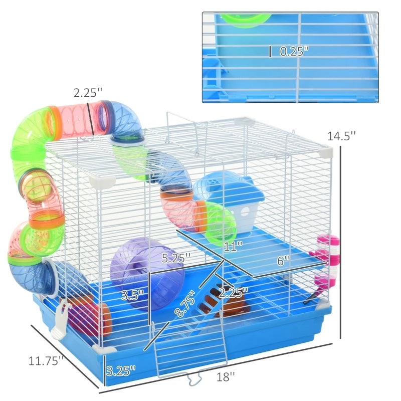 2 Tiers Hamster Cage Portable