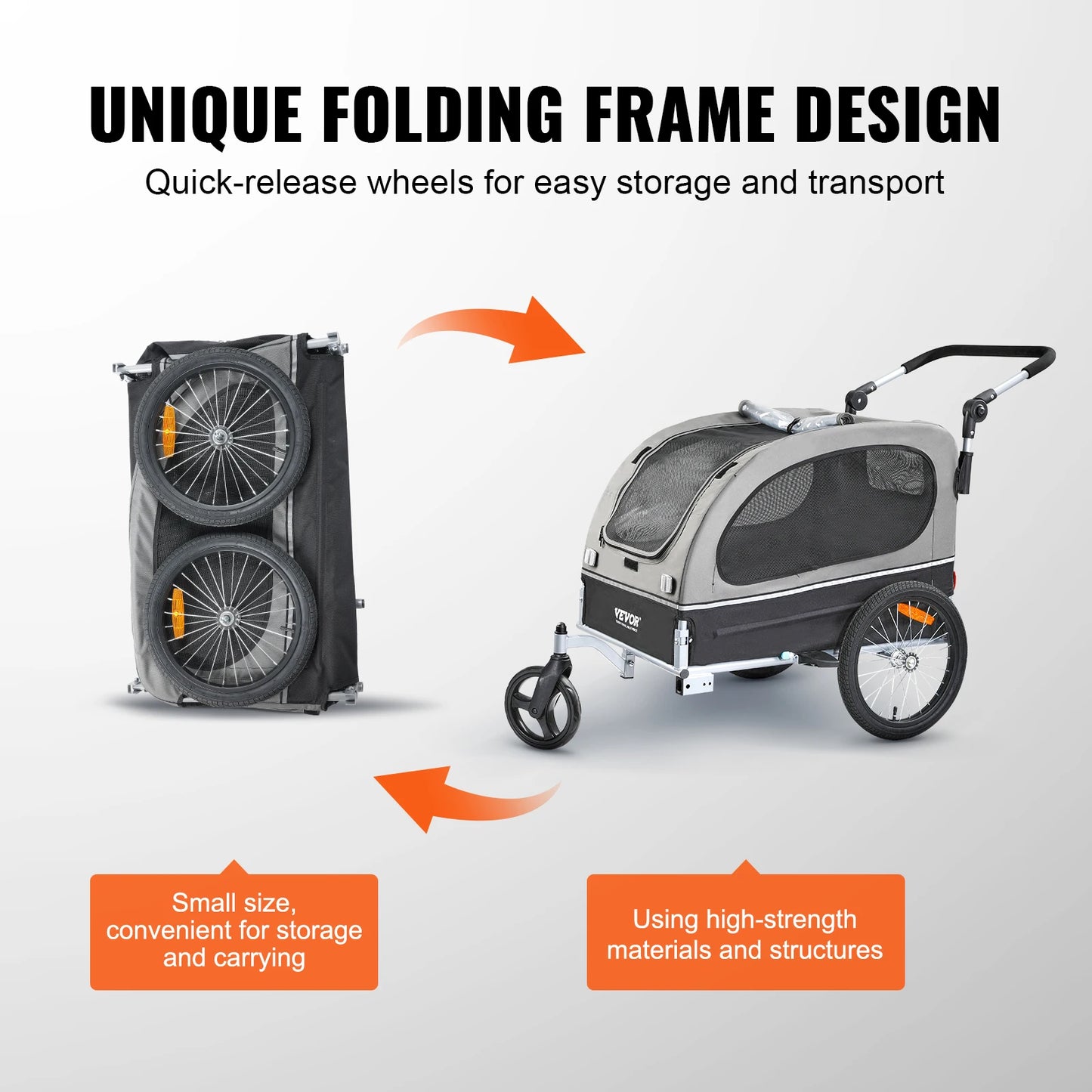 2-in-1 Pet Stroller Cart