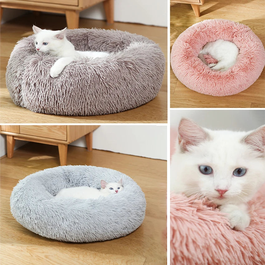 Warm Soft Long Donut Pet Bed