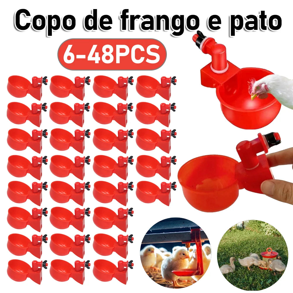 6-48pcs Chicken Duck Drinking Cup Chicken Feeder