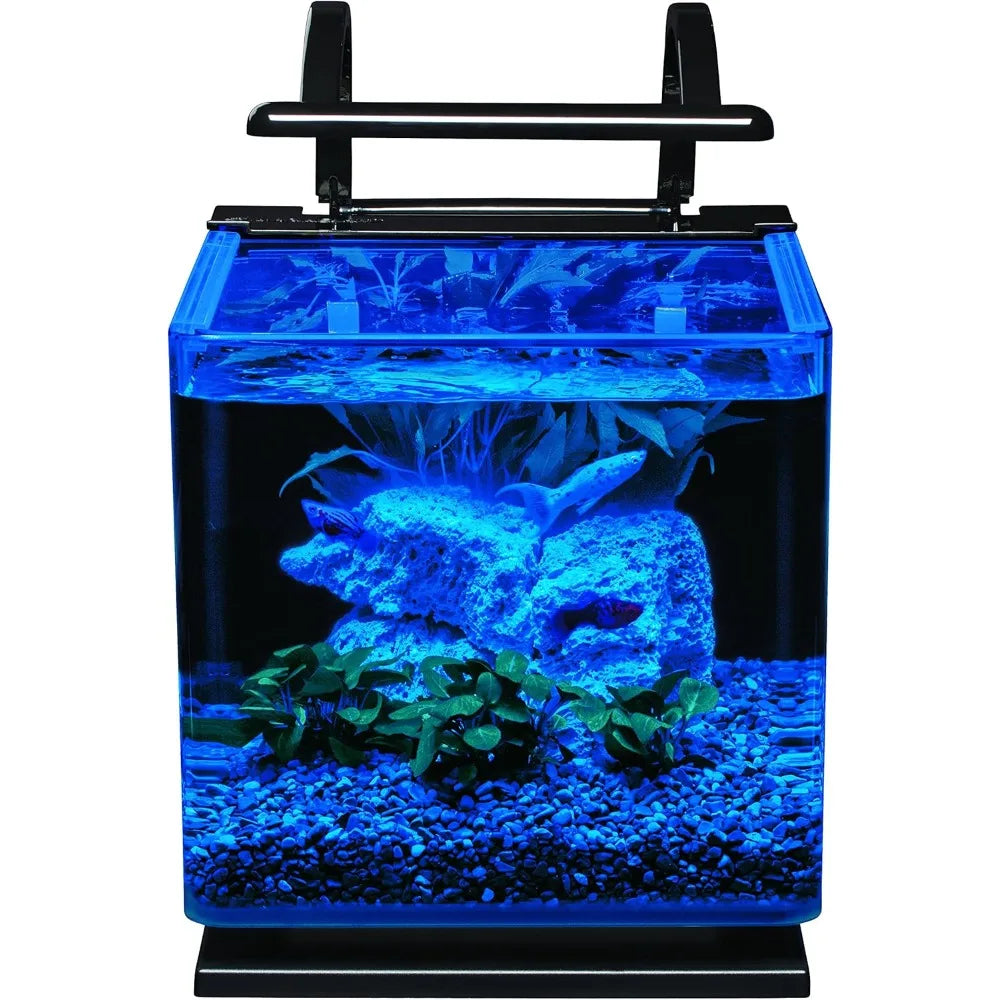 Contour Glass Aquarium Kit with Rail Light