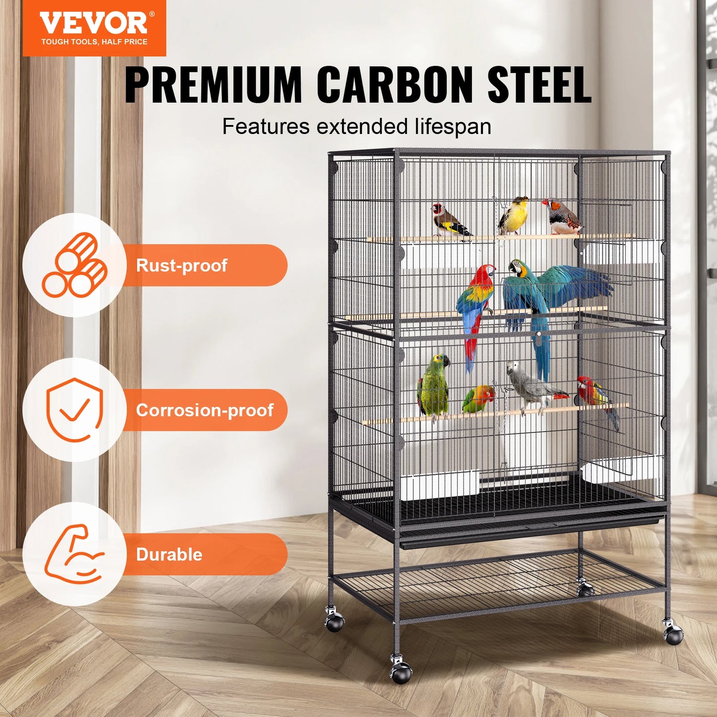 Standing Large Flight Bird Cage