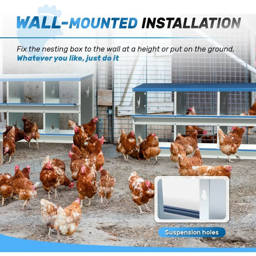 Chicken Nesting Box 6 Compartments