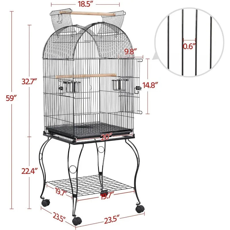 Rolling Standing Bird Cage