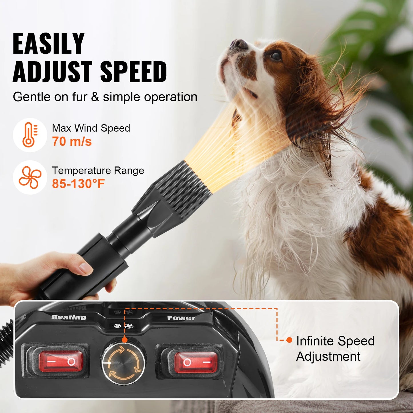 Dog Blow Dryer for Pet Hair Grooming