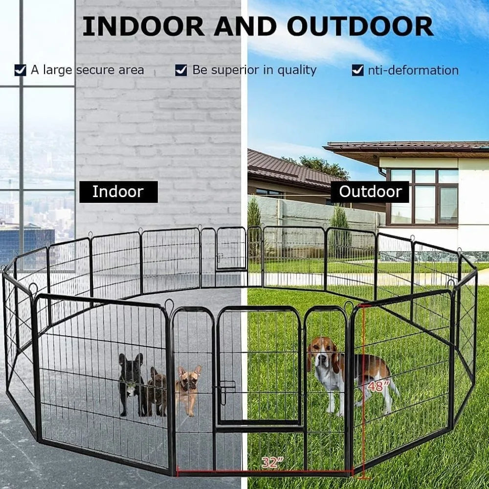 Dog Playpen Metal Fence With Doors