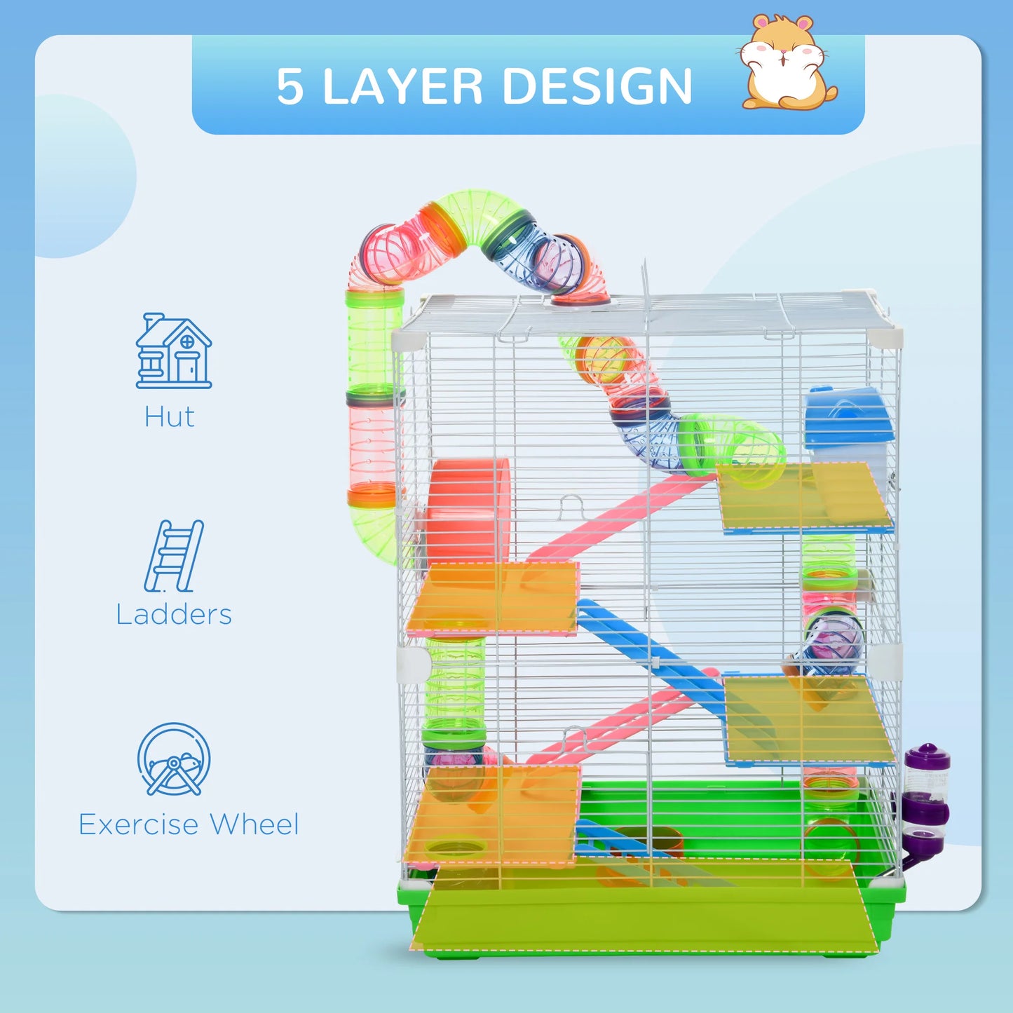 18" 5 Tier Hamster Cage