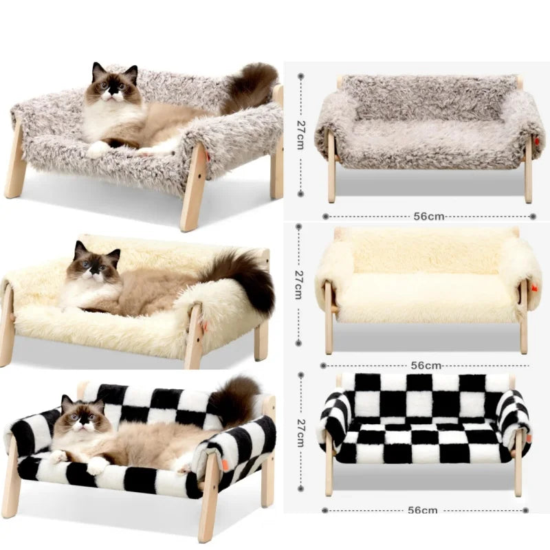 Soft Pads Wooden Pet Bed