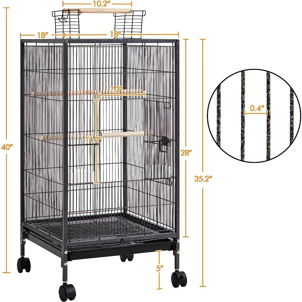 Large Rolling Bird Cage