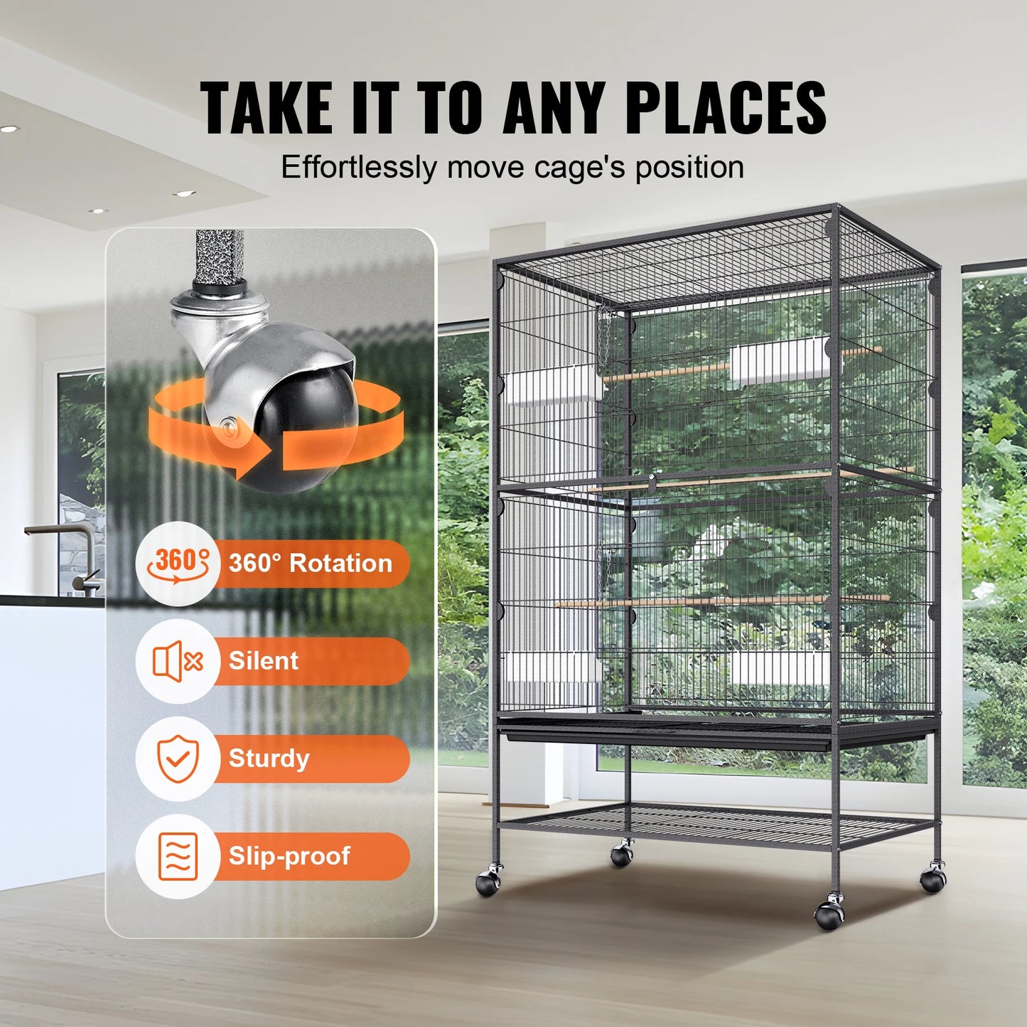 Standing Large Flight Bird Cage