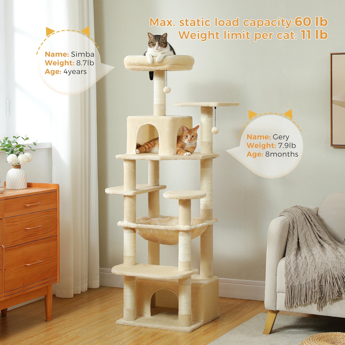 Multi-Level Cat Tree Luxury Tower
