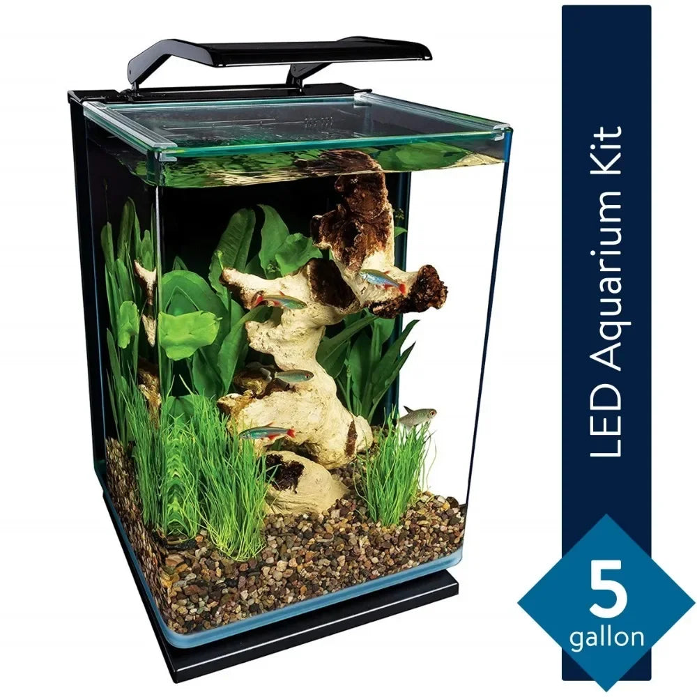 Portrait Glass LED Aquarium Kit