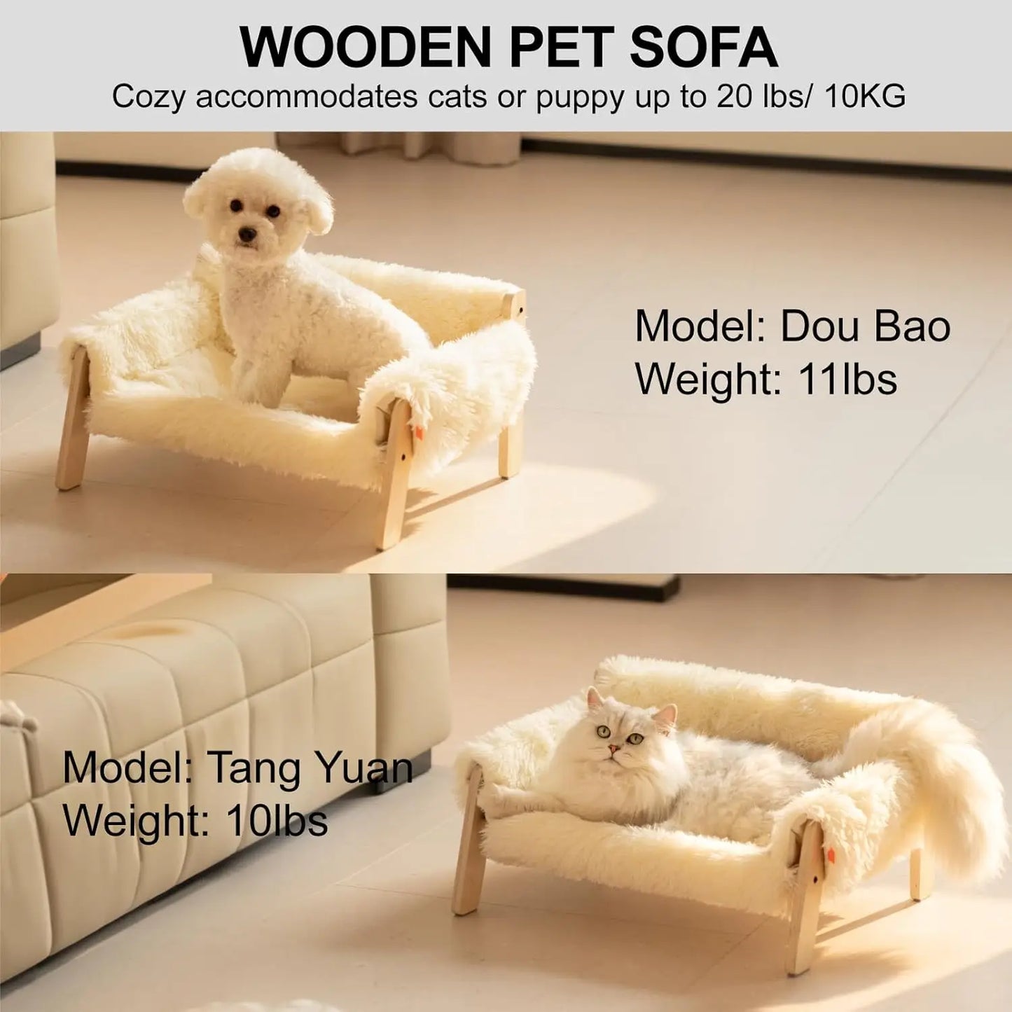 Soft Pads Wooden Pet Bed