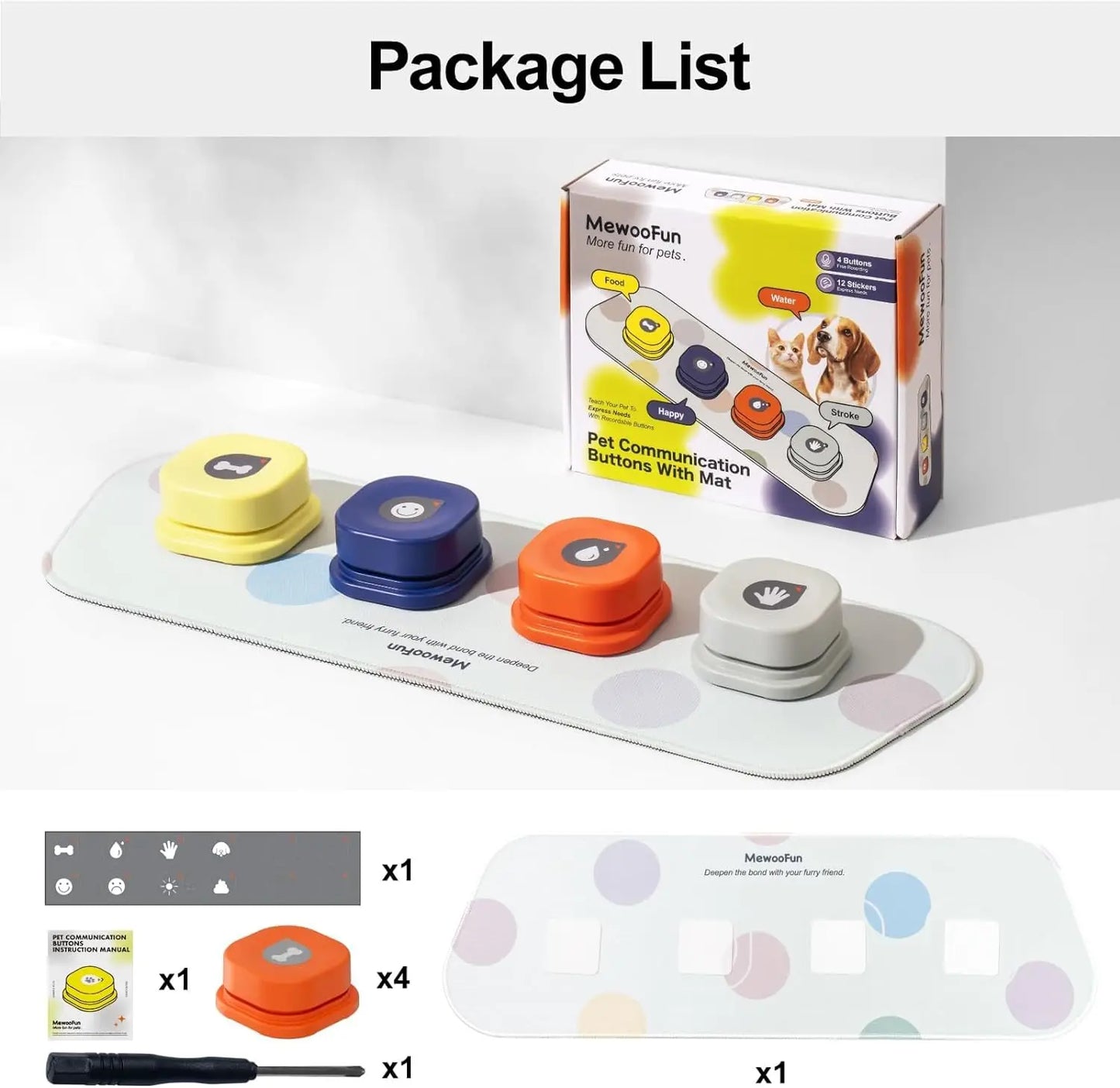 Voice Recording Button Pet Toys