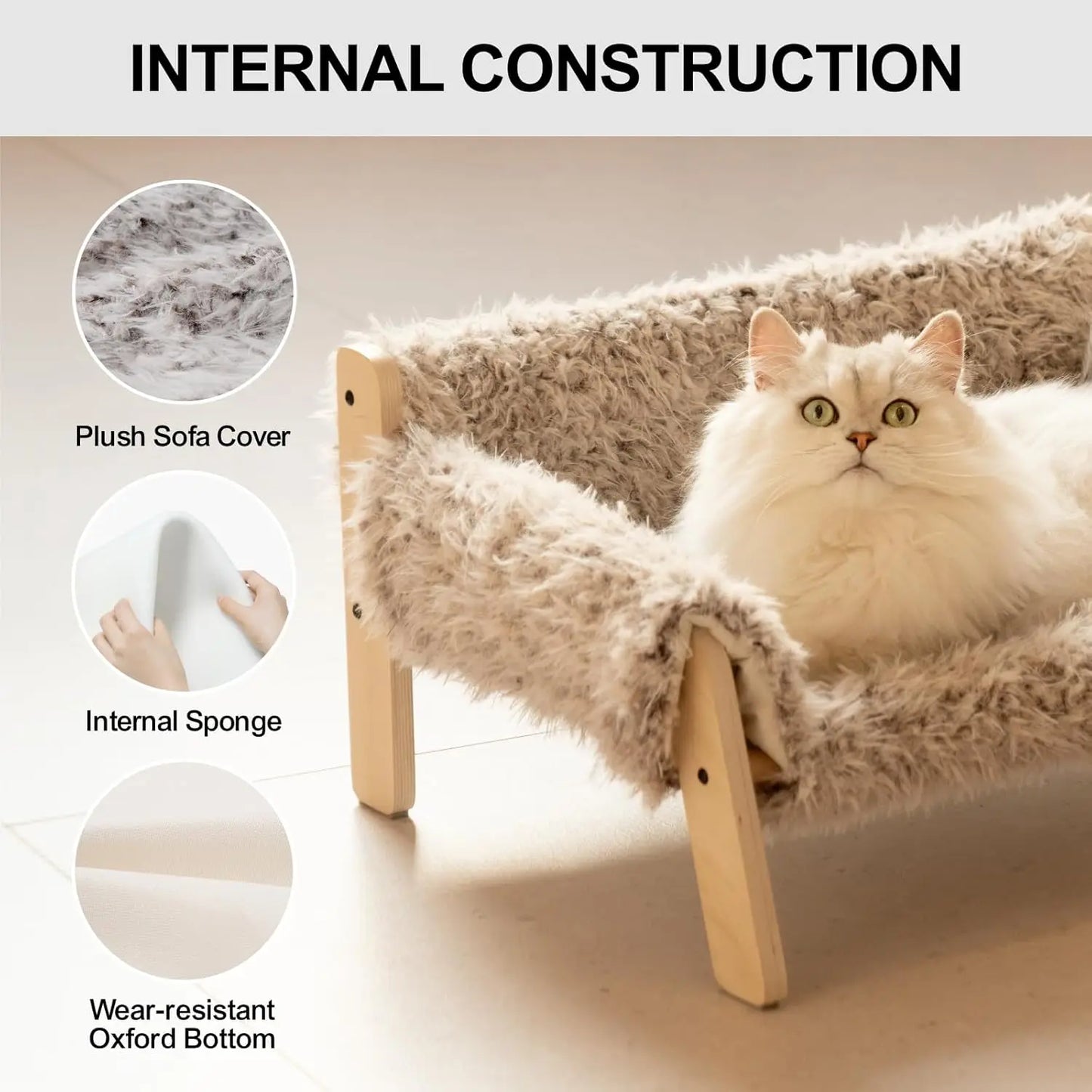 Soft Pads Wooden Pet Bed