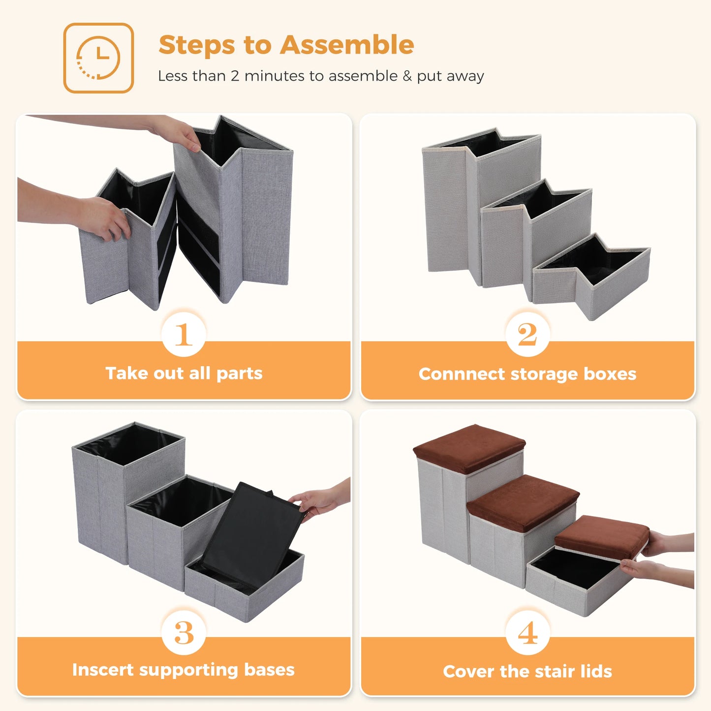 Foldable 2 in 1 Pet Steps Stair