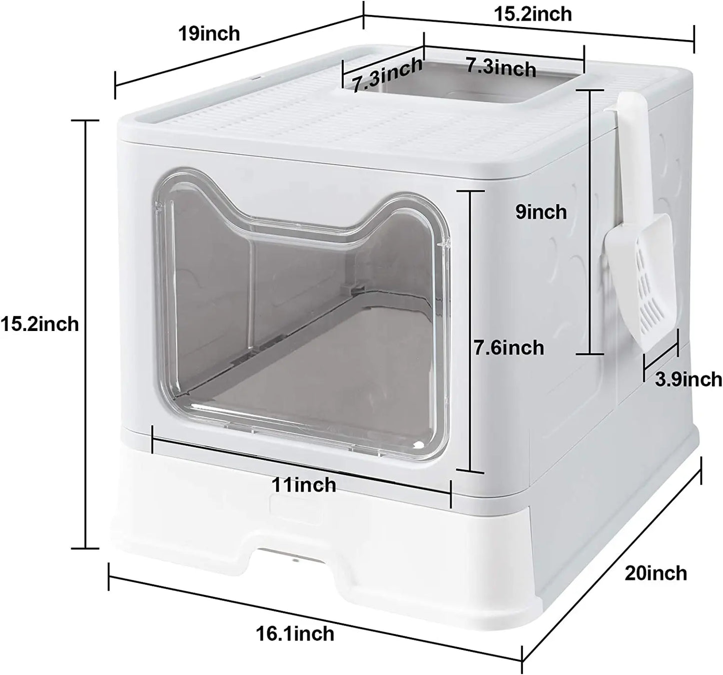 Front Entry Top Cat Litter Tray Box