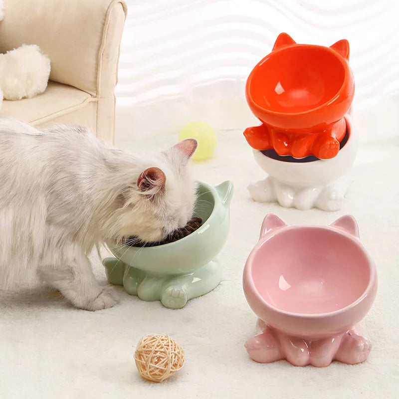 Cat Bowl Integrated Ceramic